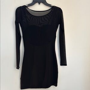 Elegant Black Long Sleeve Dress